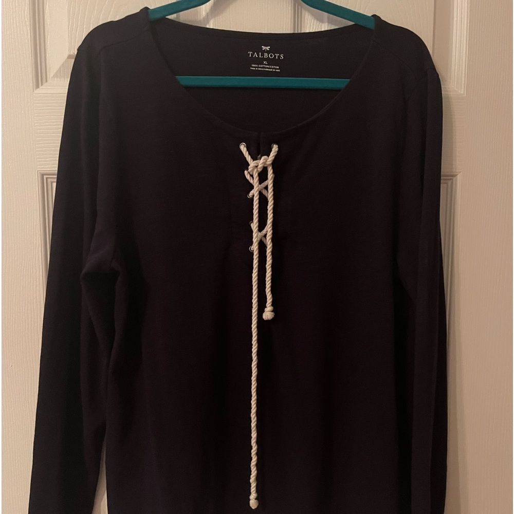 Talbots coastal navy tunic XL EUC. My weight loss is your gain!
